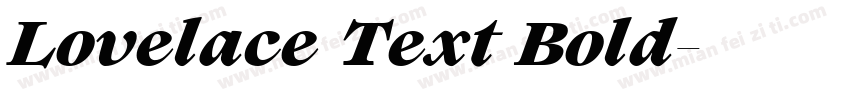 Lovelace Text Bold字体转换